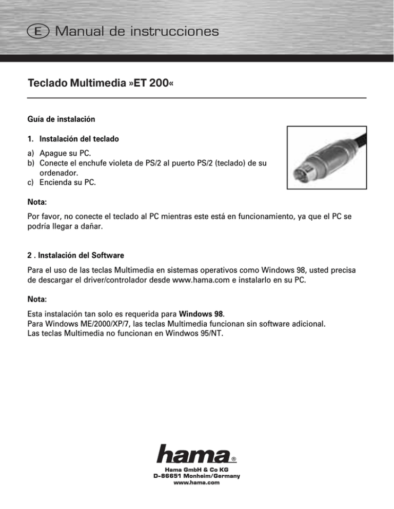 Hama 69057242 Owner's manual Hama 69057242 Owner's manual