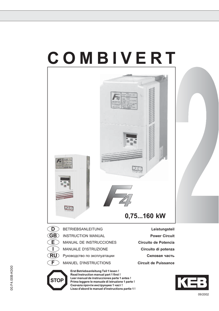 KEB Combivert Manual De Usuario Manualzz