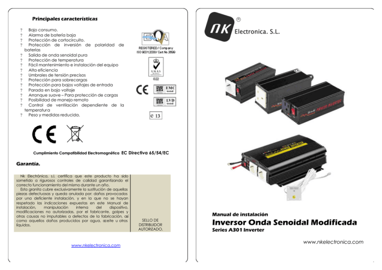 Inversor Onda Senoidal Modificada Inversor Onda Senoidal Modificada