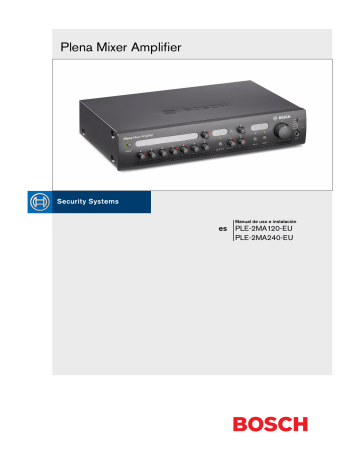 Bosch Appliances | PLE-2MA120-EU | Manual de usuario | Bosch Plena Mixer Amplifier | Manualzz