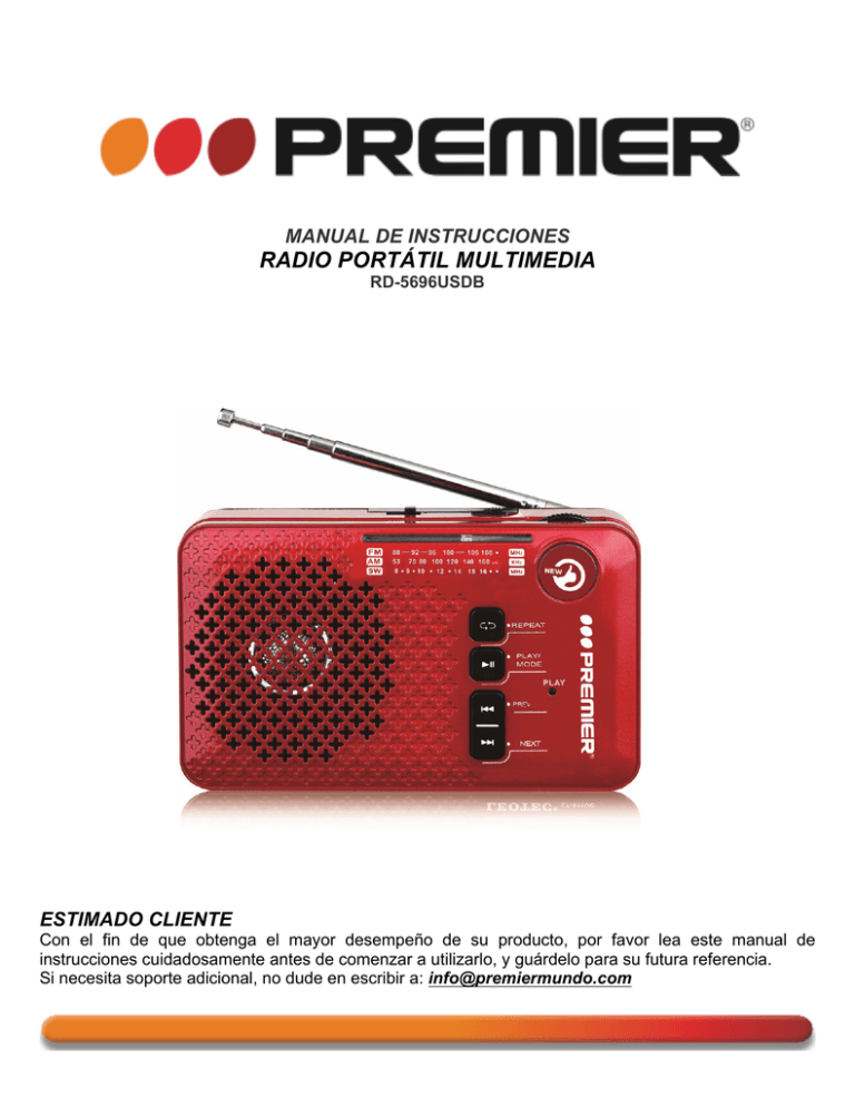 RADIO PORTÁTIL MULTIMEDIA RADIO PORTÁTIL MULTIMEDIA
