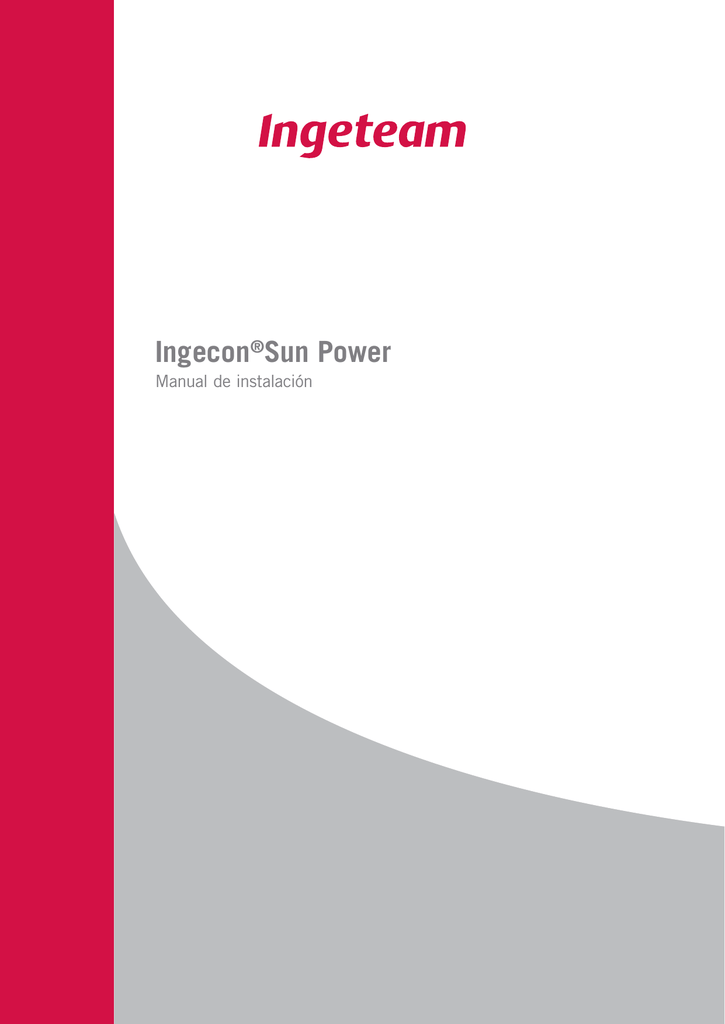 Ingeteam Ingecon Sun TL Power Installation Manual Manualzz