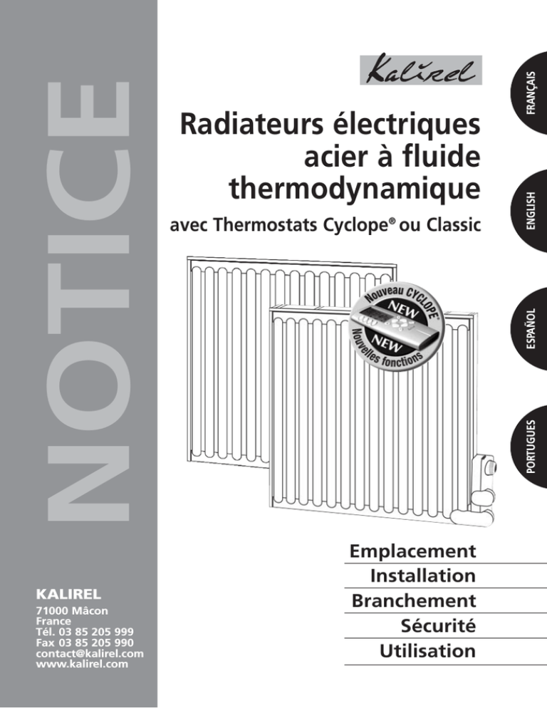 Radiateurs électriques acier à fluide thermodynamique Radiateurs électriques acier à fluide thermodynamique