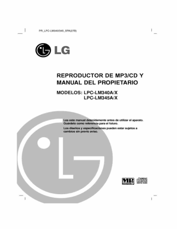 LG LPC-LM340A Owner's manual LG LPC-LM340A Owner's manual