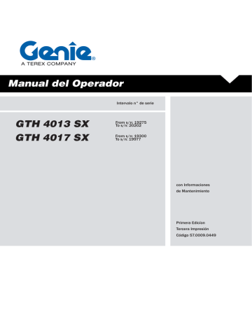 Manual del Operador GTH 4013 SX GTH 4017 SX Manual del Operador GTH 4013 SX GTH 4017 SX