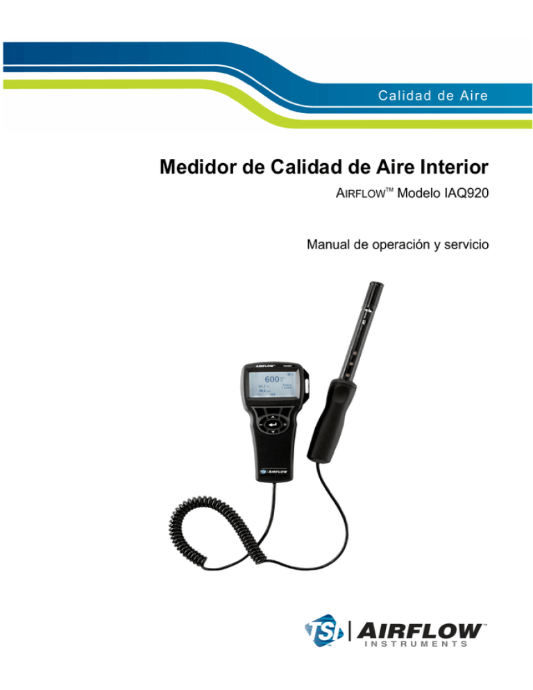 Calidad de Aire Medidor de Calidad de Aire Interior AIRFLOWTM Calidad de Aire Medidor de Calidad de Aire Interior AIRFLOWTM