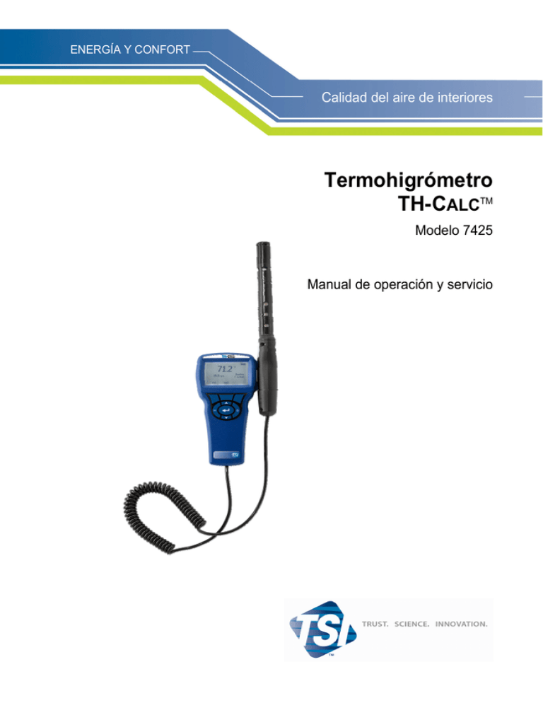 Indoor Air Quality TH-Calc Thermohygrometer Model 7425 Indoor Air Quality TH-Calc Thermohygrometer Model 7425