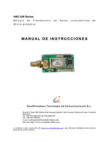 HAC-UN Módulo de Transmisión de Datos HAC-UN Módulo de Transmisión de Datos