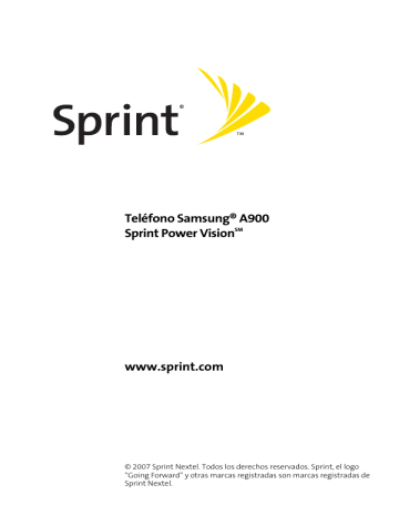 Teléfono Samsung® A900 Sprint Power VisionSM | Manualzz