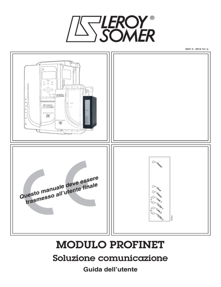 Guida dell`utente Modulo Profinet Guida dell`utente Modulo Profinet