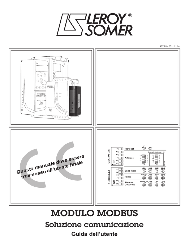 Guida dell`utente Modulo Modbus Guida dell`utente Modulo Modbus