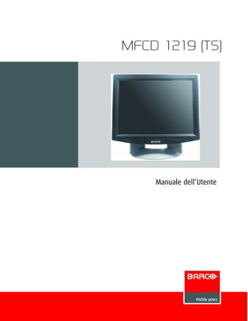 Barco MFCD-1219 TS Guida utente | Manualzz