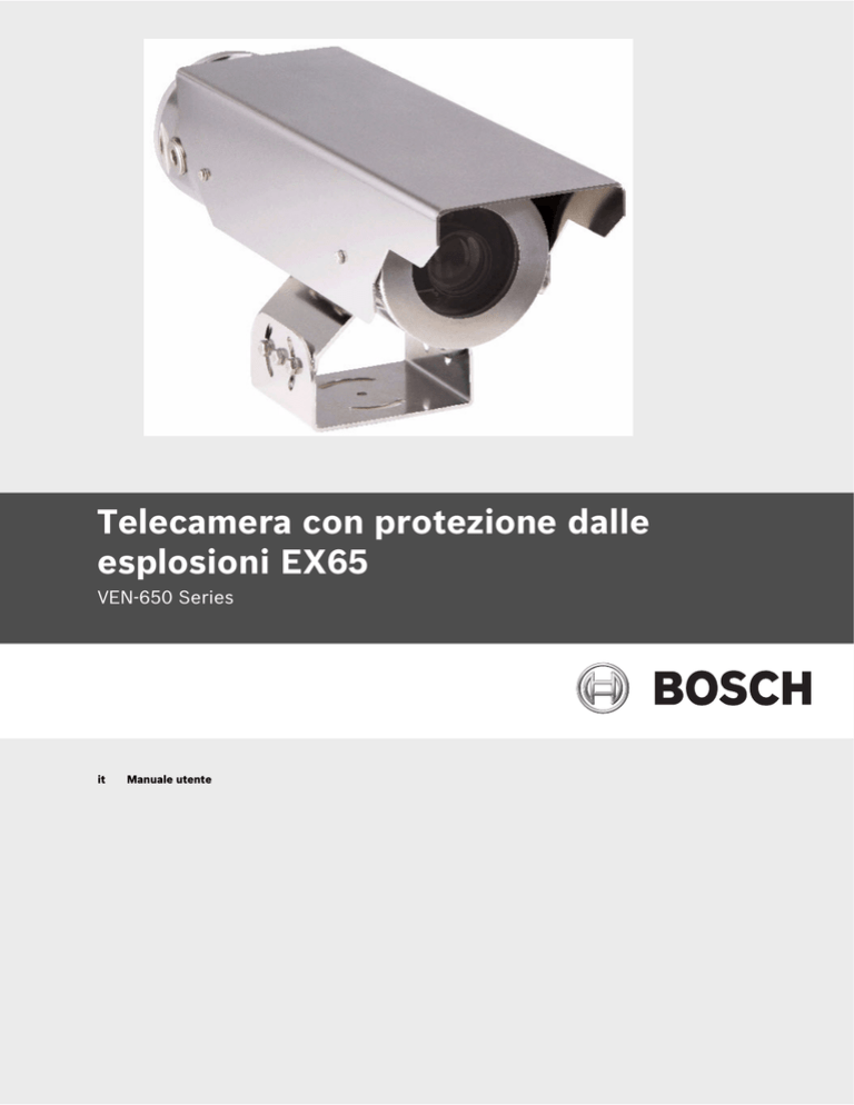 Guida di installazione - Bosch Security Systems Guida di installazione - Bosch Security Systems