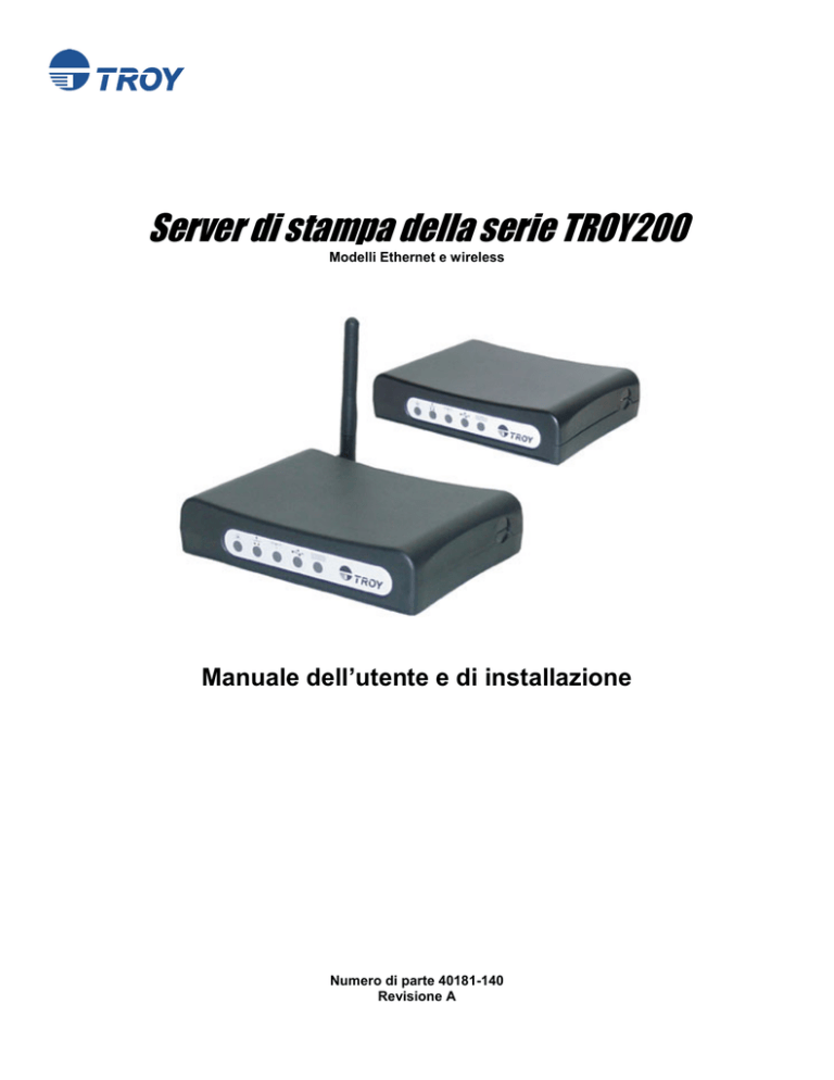 Server di stampa della serie TROY200 Server di stampa della serie TROY200