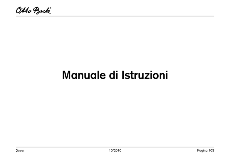 Manuale di Istruzioni Manuale di Istruzioni