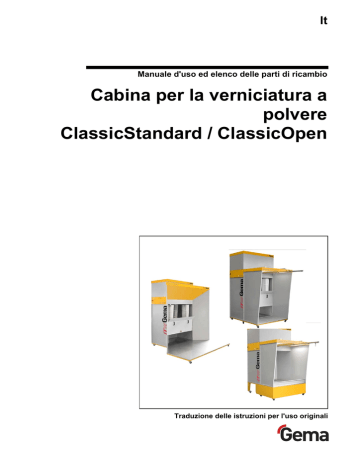 Cabina per la verniciatura a polvere ClassicStandard Cabina per la verniciatura a polvere ClassicStandard