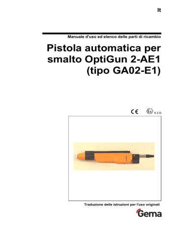 Pistola automatica per smalto OptiGun 2-AE1 (tipo GA02-E1) Pistola automatica per smalto OptiGun 2-AE1 (tipo GA02-E1)