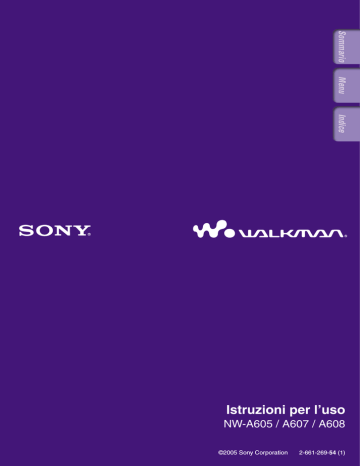 Sony Nw A Istruzioni Per L Uso Manualzz