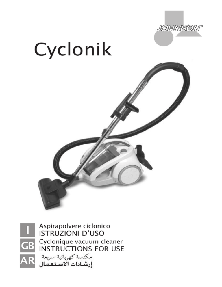 Johnson CYCLONIK User manual Johnson CYCLONIK User manual