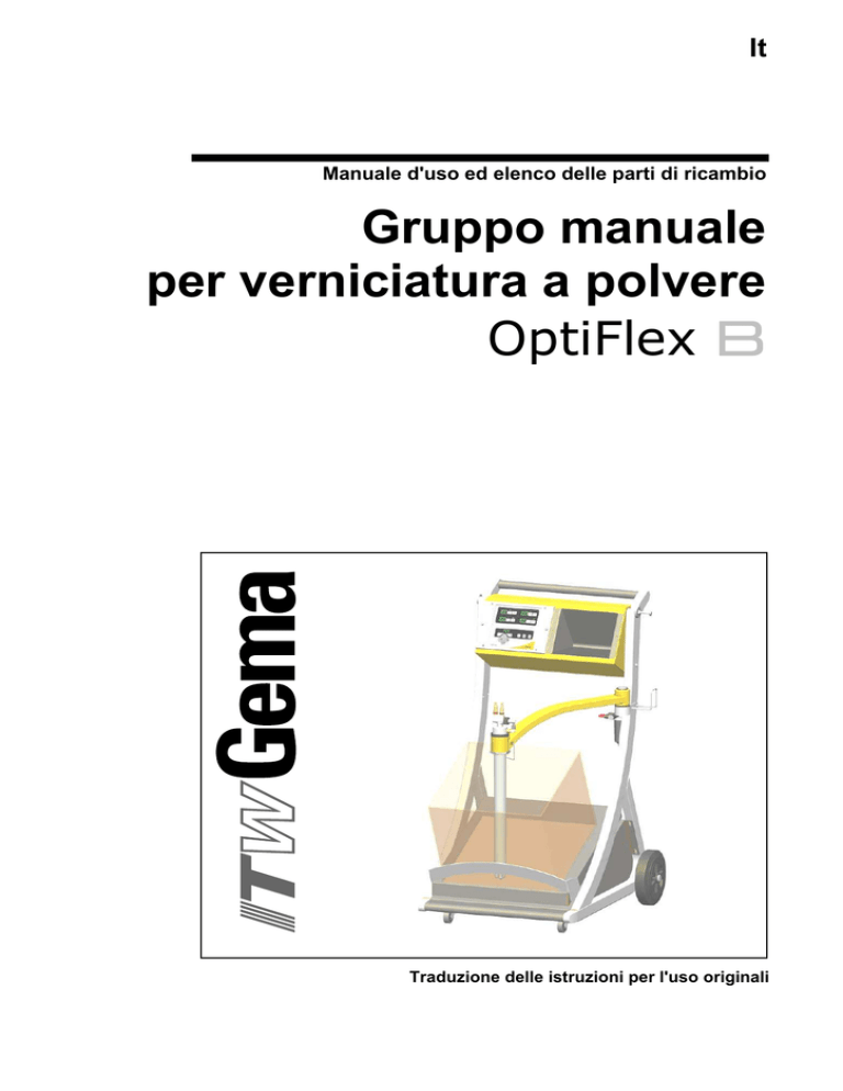 Gruppo manuale per verniciatura a polvere OptiFlex B Gruppo manuale per verniciatura a polvere OptiFlex B