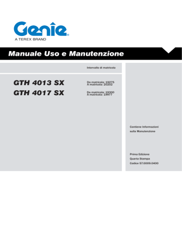 Manuale Uso e Manutenzione GTH 4013 SX GTH Manuale Uso e Manutenzione GTH 4013 SX GTH