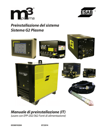 ESAB m3® Plasma G2 Plasma System Pre-Installation Manuale utente | Manualzz