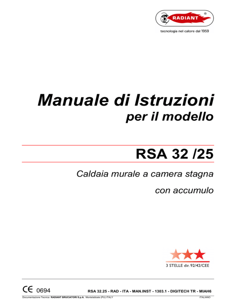 RSA 32.25 - RAD - ITA - MAN.INST - 1303.1 - schede RSA 32.25 - RAD - ITA - MAN.INST - 1303.1 - schede