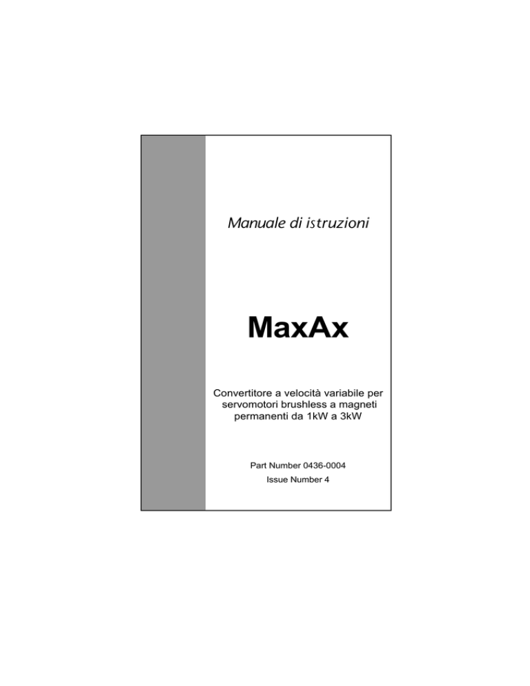 Manuale di istruzioni Manuale di istruzioni