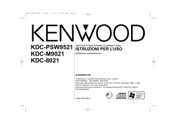 KDC-PSW9521 KDC-M9021 KDC-8021 KDC-PSW9521 KDC-M9021 KDC-8021