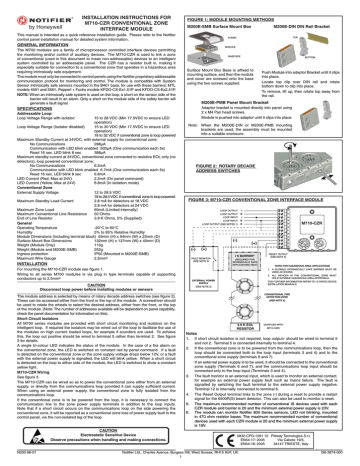 Honeywell Notifier M Czr Installation Manual Manualzz