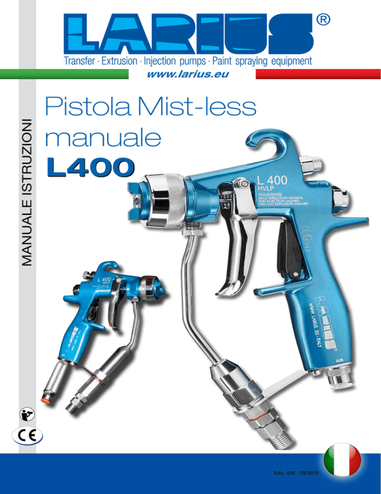 Pistola Mist-less manuale L400 Pistola Mist-less manuale L400