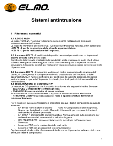 Manuale antintrusione Manuale antintrusione