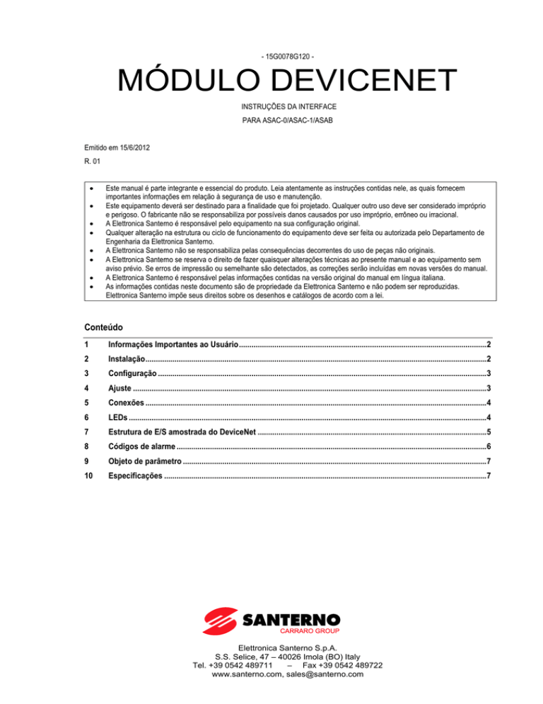 MÓDULO DEVICENET MÓDULO DEVICENET