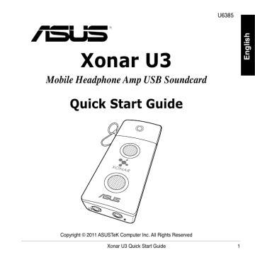 Xonar U3 - ComStern.de Xonar U3 - ComStern.de