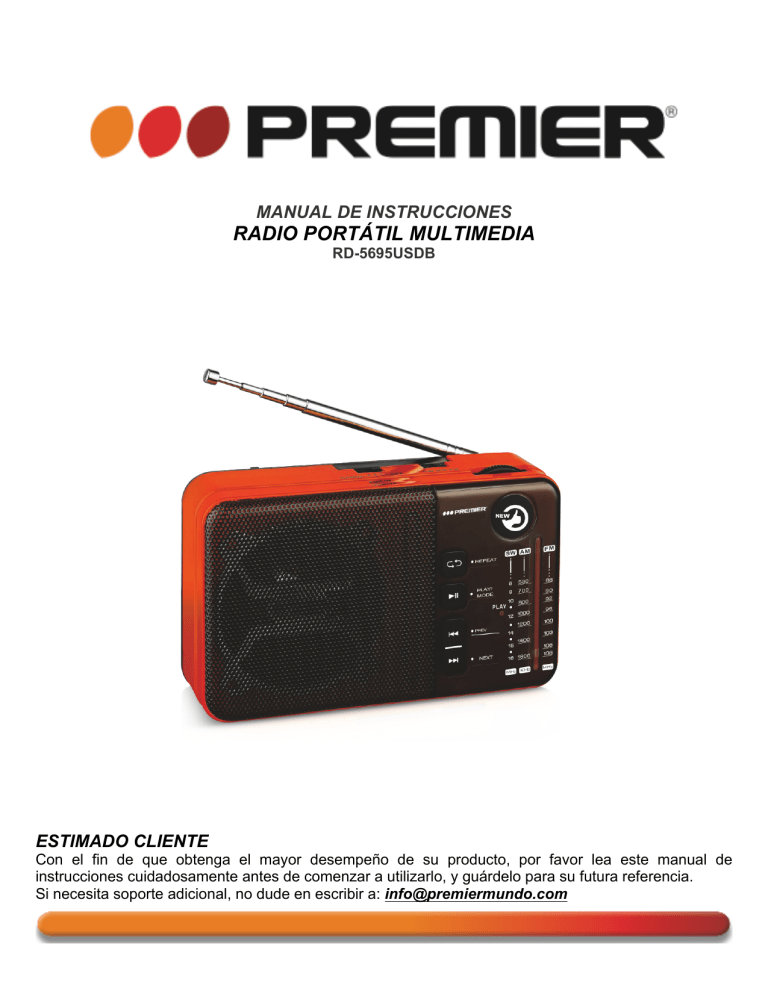 RADIO PORTÁTIL MULTIMEDIA RADIO PORTÁTIL MULTIMEDIA