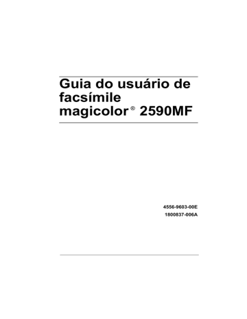 Guia do usuário de facsímile magicolor 2590MF | Manualzz