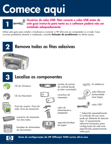 HP Officejet 7300 All-in-One Printer series, Officejet 7400 All-in-One Printer series Installation guide HP Officejet 7300 All-in-One Printer series, Officejet 7400 All-in-One Printer series Installation guide