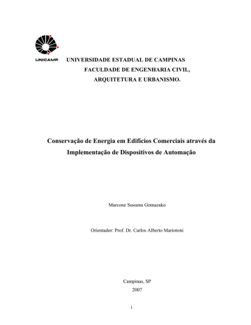 Conservacao de energia em edificios comerciais atraves Conservacao de energia em edificios comerciais atraves