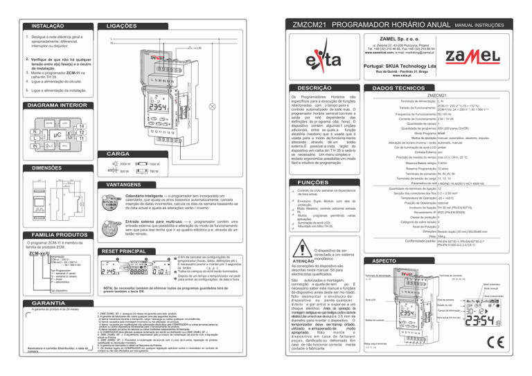 ZMZCM21 PROGRAMADOR HORÁRIO ANUAL ZMZCM21 PROGRAMADOR HORÁRIO ANUAL