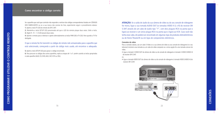 Manual de Instruções DR5.5HT parte 2 (Formato pdf - 2 Manual de Instruções DR5.5HT parte 2 (Formato pdf - 2