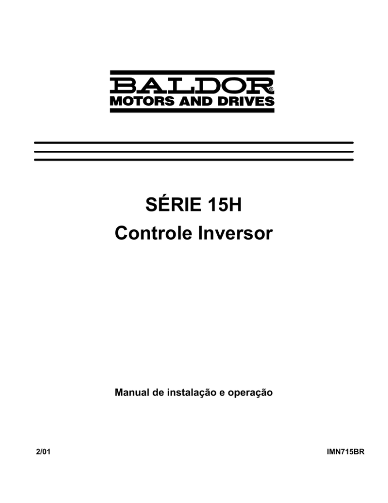 IMN715BR SÉRIE 15HControle Inversor IMN715BR SÉRIE 15HControle Inversor