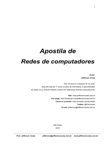 CONCEITO DE REDES - Professor Jefferson Costa CONCEITO DE REDES - Professor Jefferson Costa