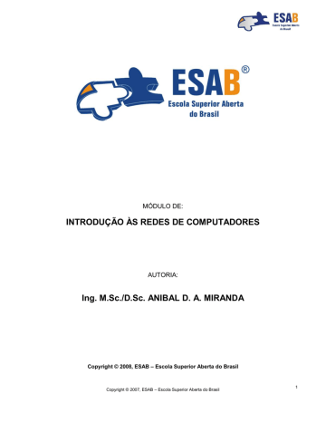 Introdução a Redes de Computadores Introdução a Redes de Computadores