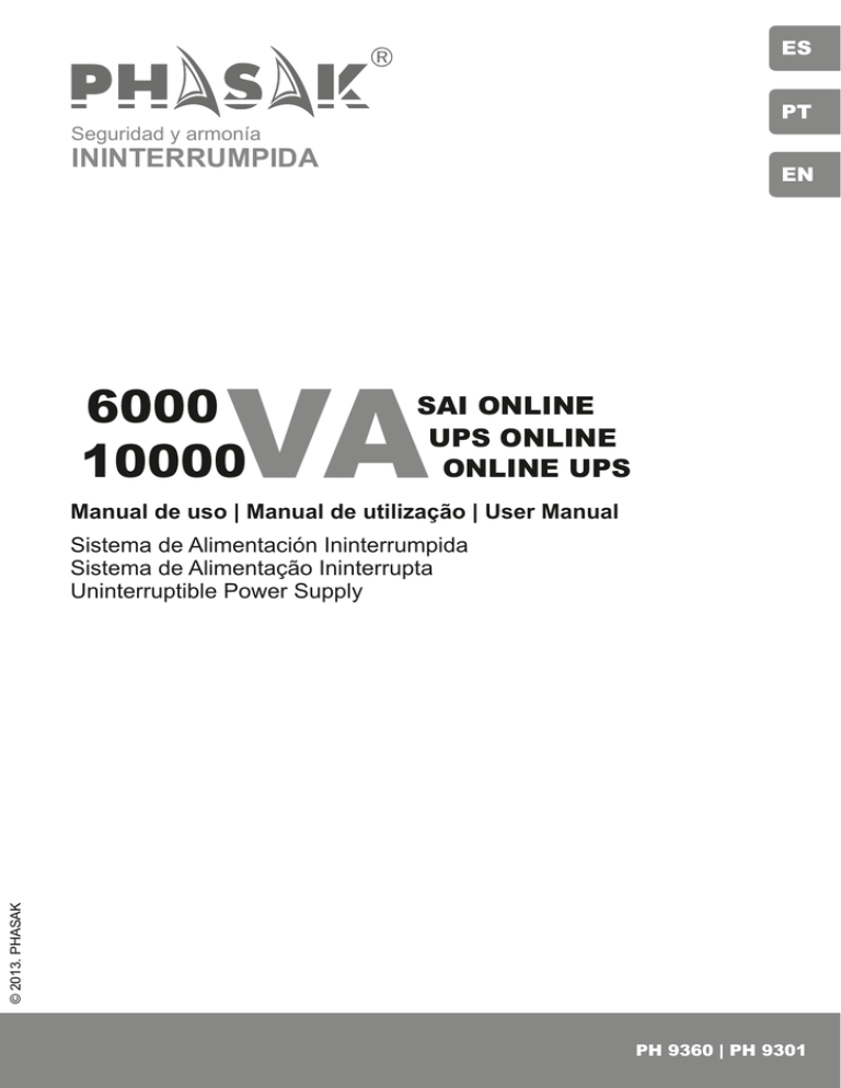 User Manual PH 9301 / 60 User Manual PH 9301 / 60