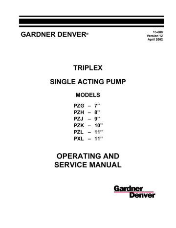 OPERATING AND SERVICE MANUAL OPERATING AND SERVICE MANUAL