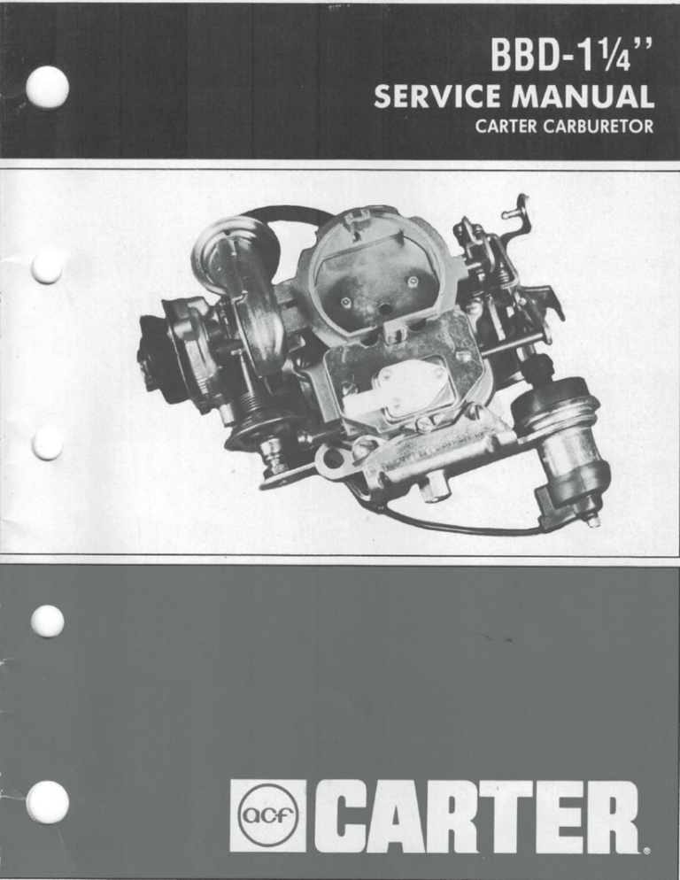 Carter BBD Manual Carter BBD Manual
