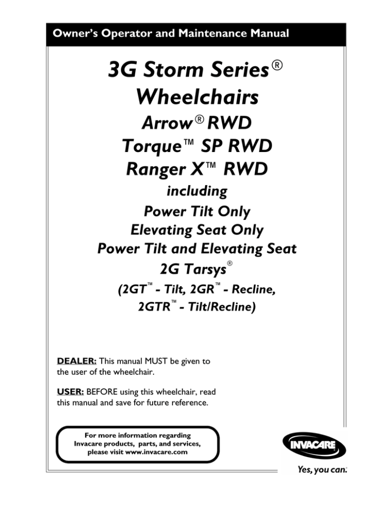 3G Storm Series® Wheelchairs 3G Storm Series® Wheelchairs