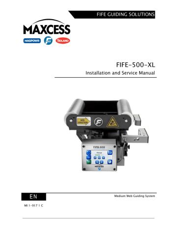 Maxcess Fife-500 XL Installation Manual | Manualzz