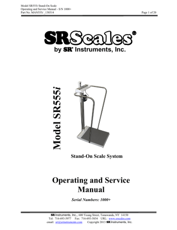 Manual - SR Instruments, Inc. Manual - SR Instruments, Inc.