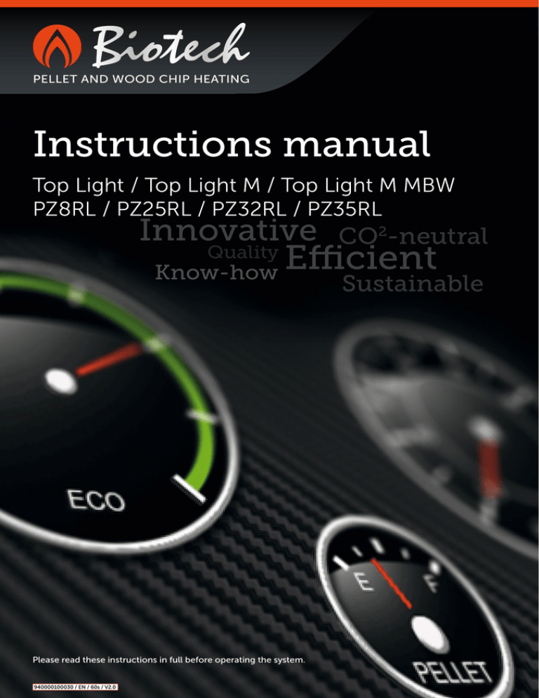 Instructions manual Instructions manual